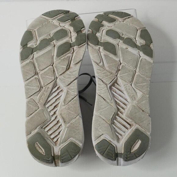 Hoka One One Rincon Womens 7.5 Gray Salmon Pink Chunky Lace Up Comfort SEE - Picture 5 of 10